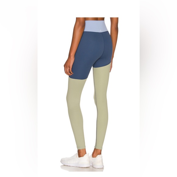 WeWoreWhat Colorblocked Spliced Legging Pale Navy Multi M - Picture 2 of 4